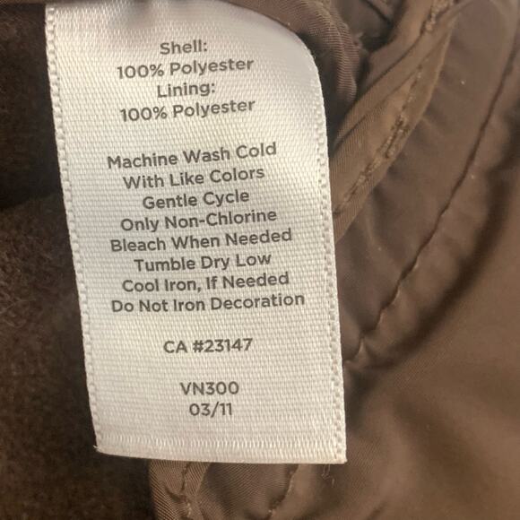 Talbots Quilted Vest Women's Size Large Petite Brown Preppy Classic Old Money - Picture 7 of 7